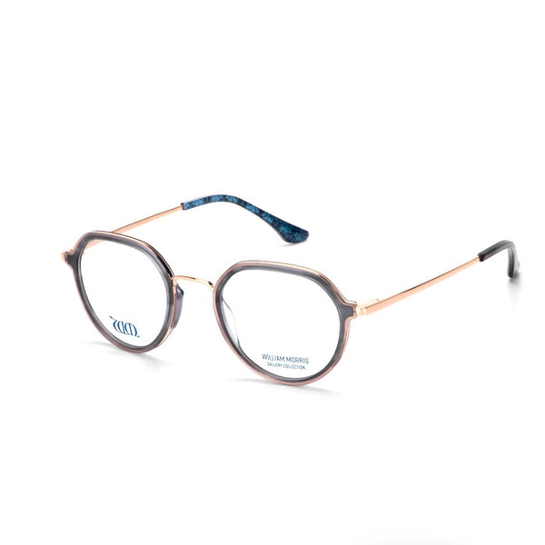 Brother Rabbit round frames in grey acetate from the William Morris Gallery Collection, side view