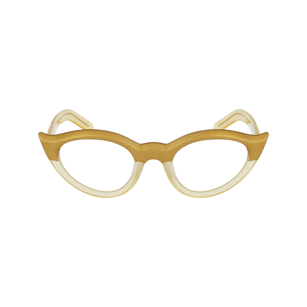 Frida front gold glasses