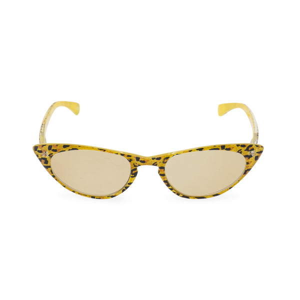 Peggy yellow leopard sunglasses front