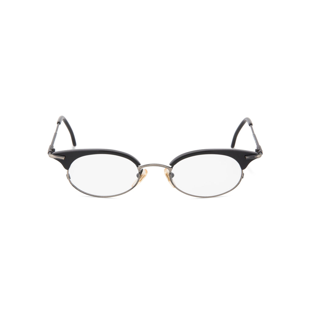 Debra oval pewter and black front