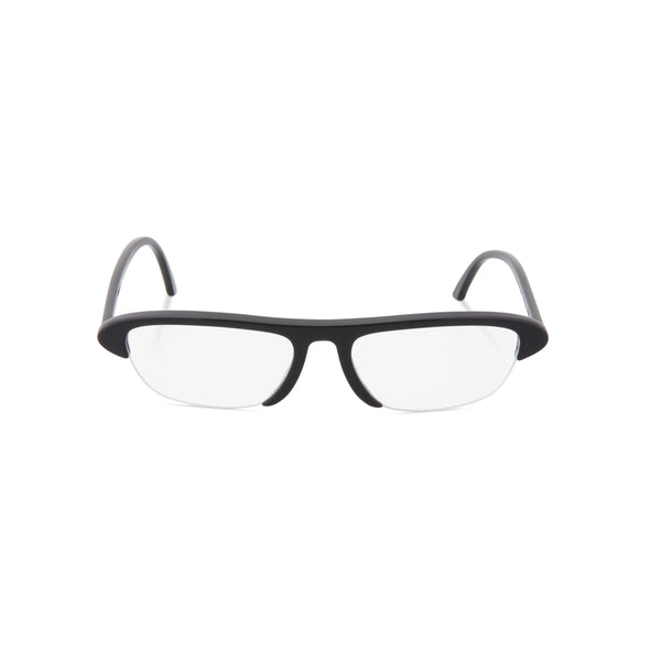 Mercer oval half-rim black front