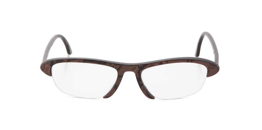 mercer oval half rim bronze front 