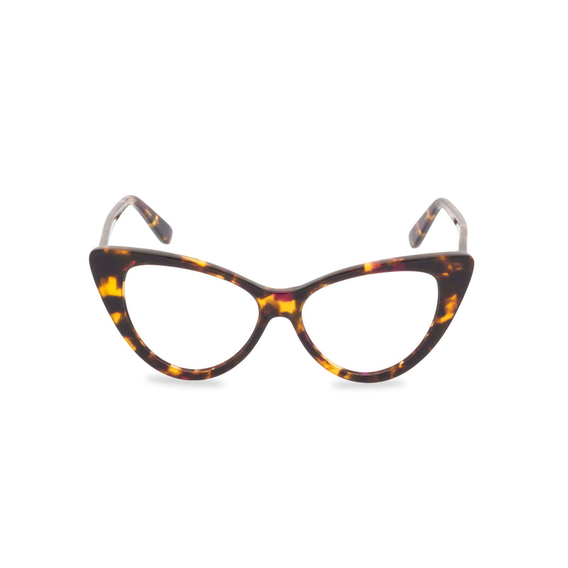 Ava Cat Eye Glasses - Tortoiseshell / Wine