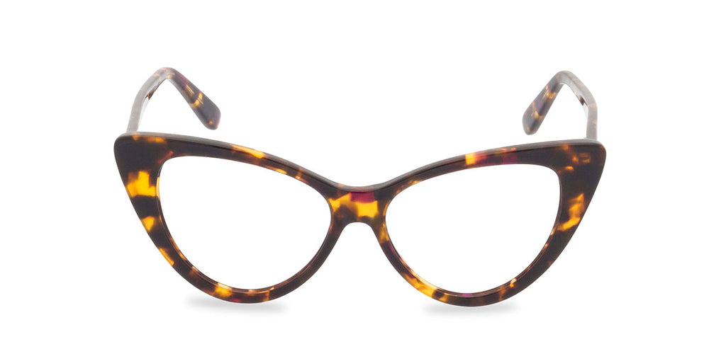Ava tortoiseshell glasses front