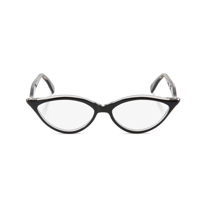 Amelie Cat Eye Glasses - Black Crystal