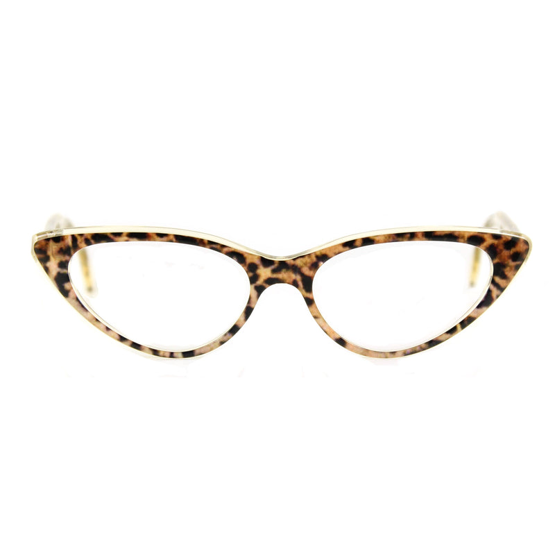 Bardot Cat Eye Glasses - Ocelot Crystal