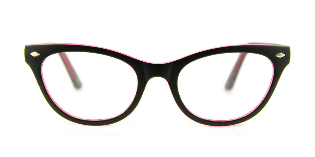 Belle Black / Pink glasses front