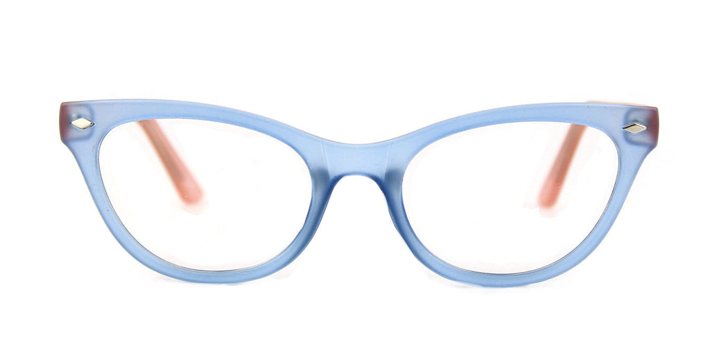 Belle Blue Pink glasses font