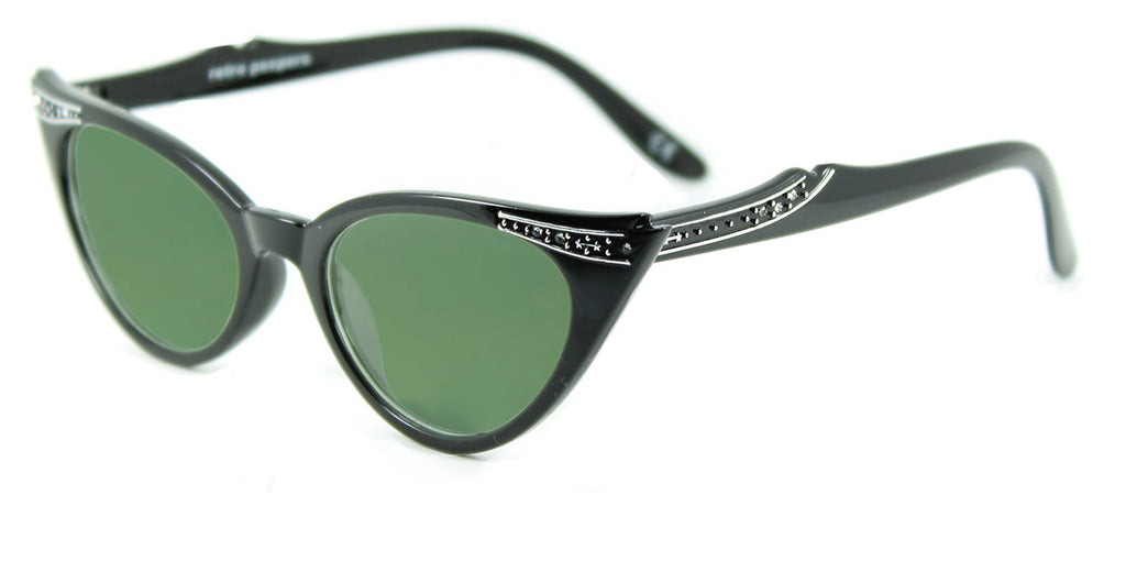 Betty black green lens side