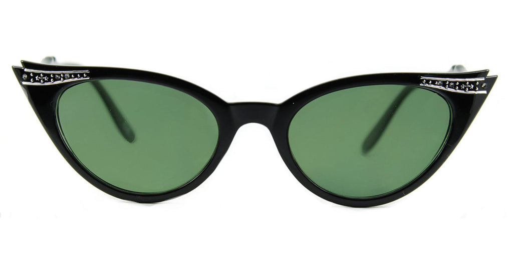 Betty black green lens front