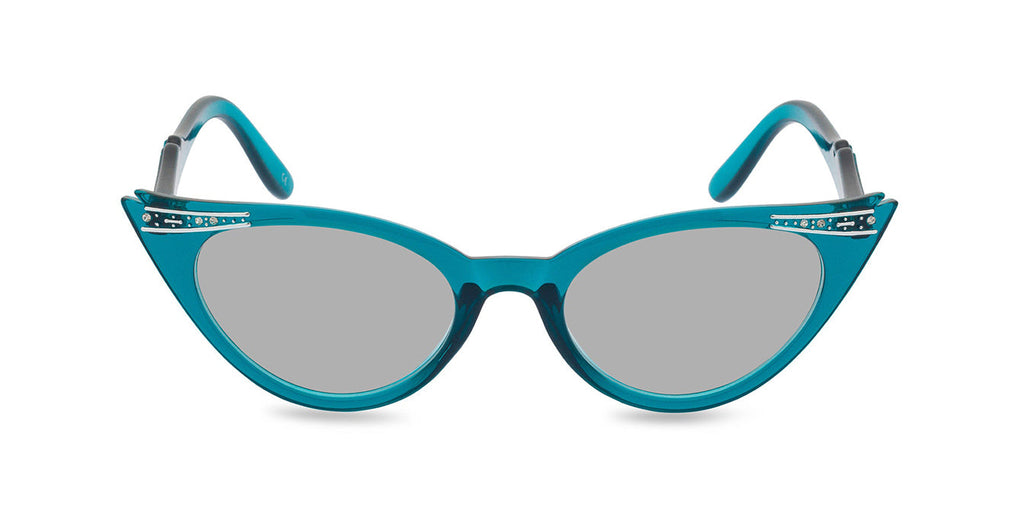 Betty Turquoise grey lens front