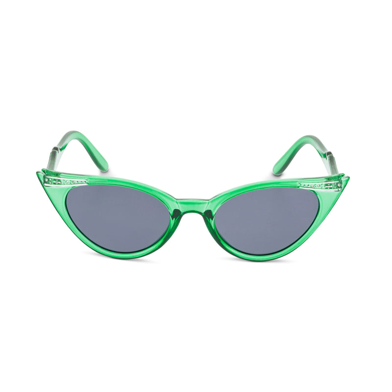 Rockabilly Stud Cat Eye Black Sunglasses - 50s Retro Style Shades 