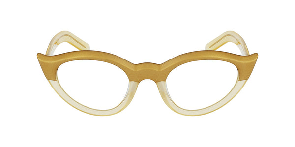 Frida front gold glasses
