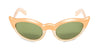 Frida Kahlo gold sunglasses front