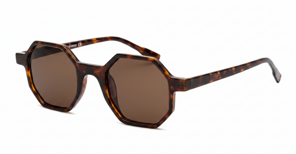 Hexy dark tortoiseshell sunglasses side