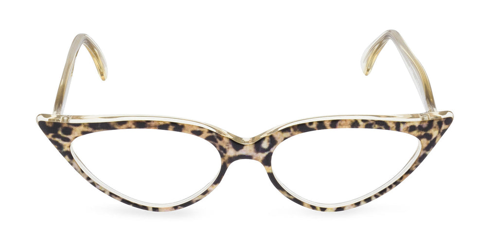Retropeepers Jeanne Ocelot, 50's style cat eye glasses, front view