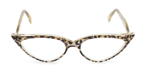 Retropeepers Jeanne Ocelot, 50's style cat eye glasses, front view