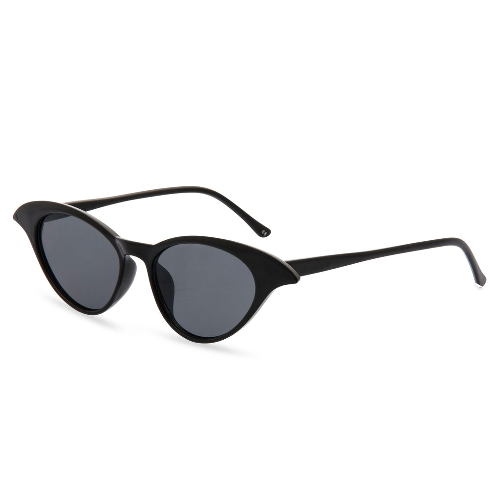 MADAME B BLACK SUNGLASSES CATEYE SIDE VIEW