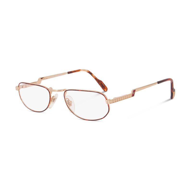 Hilton real gold rectangluar frames side view