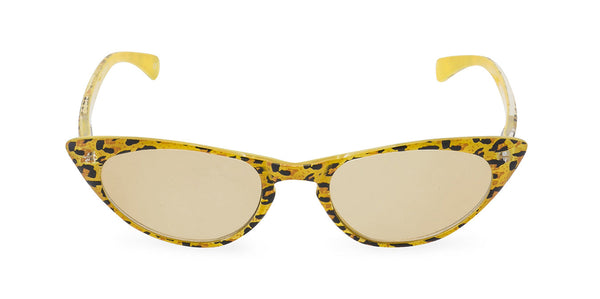 Peggy yellow leopard sunglasses front