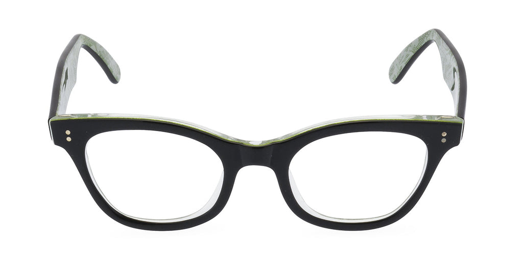 Sophisticat glasses black green front