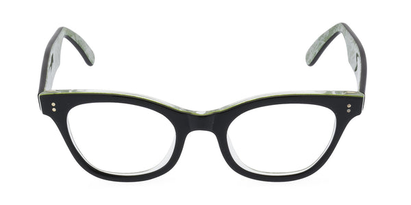 Sophisticat glasses black green front