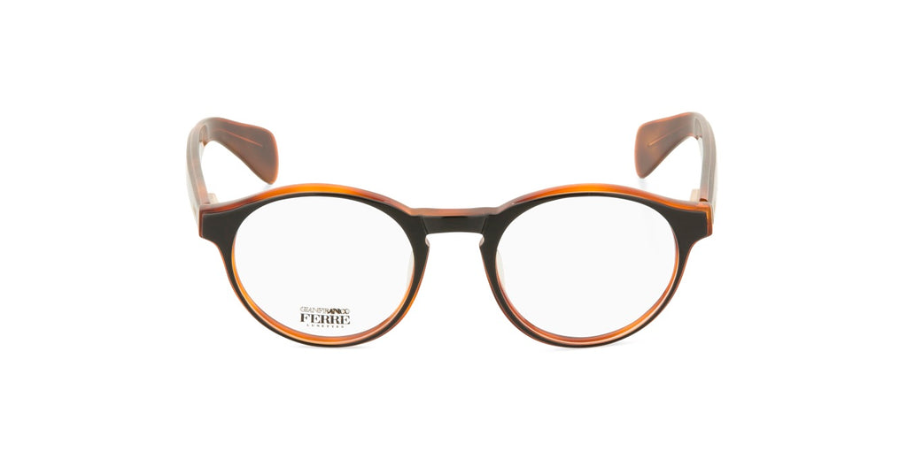 Granfranco Ferre Round brown glasses front