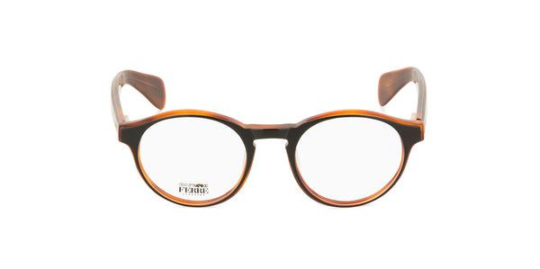 Granfranco Ferre Round brown glasses front