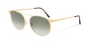 Gold-framed sunglasses with gradient lenses on a white background Gucci side view