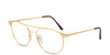 Gucci Gold eyeglasses on a white background