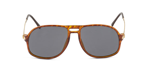 Classic Dunhill 1970s mid-brown sunglasses with grey lenses