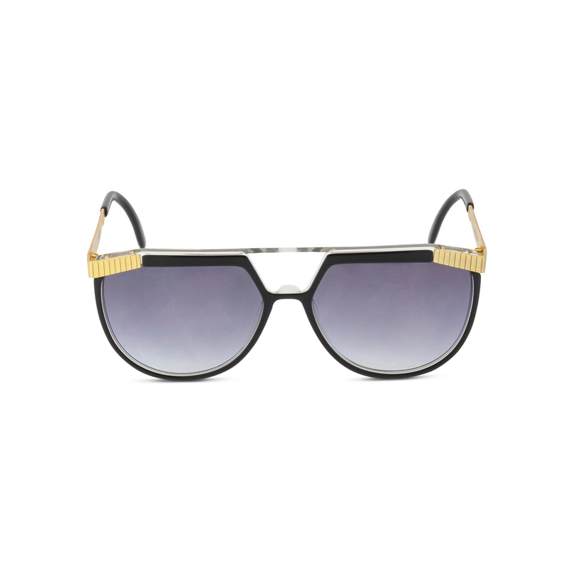 Cool original vintage 80s Maga classic black and gold sunglasses 