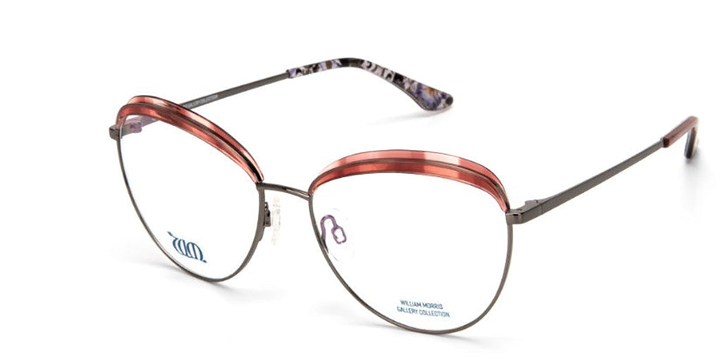 Lodden round frames in copper from the William Morris Gallery Collection, side view