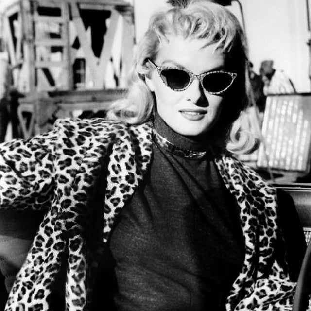 Jane Russell Leopard Print Cateye sunglasses