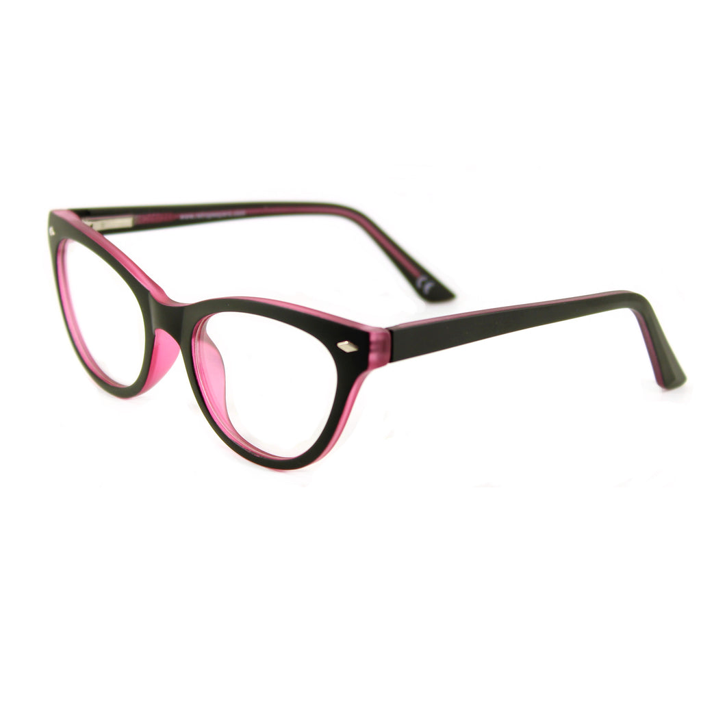 Belle Black / Pink glasses side