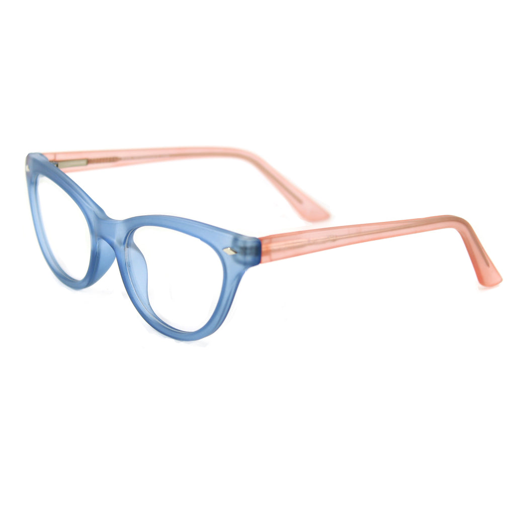 Belle Blue Pink glasses side