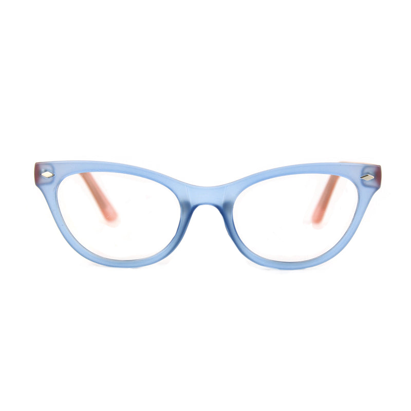 Belle Blue Pink glasses font