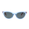 Belle Blue Pink sunglasses font