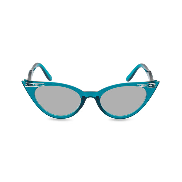 Betty Turquoise grey lens front