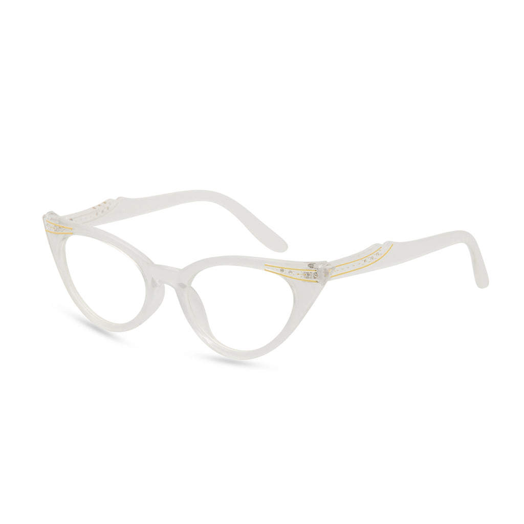 Retropeepers Betty cat eye glasses pearl - side view
