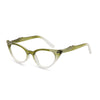Retropeepers Betty Olive cat eye glasses side view