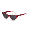 Retropeepers Betty Red Crystal cat eye sunglasses side view