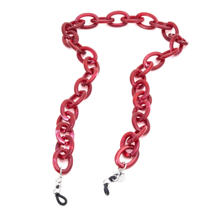 Chunky Glasses chain red