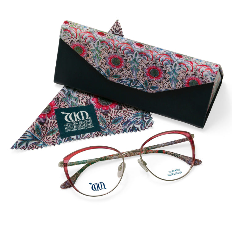 Frames come with case and cloth in Corncockle design, Rose