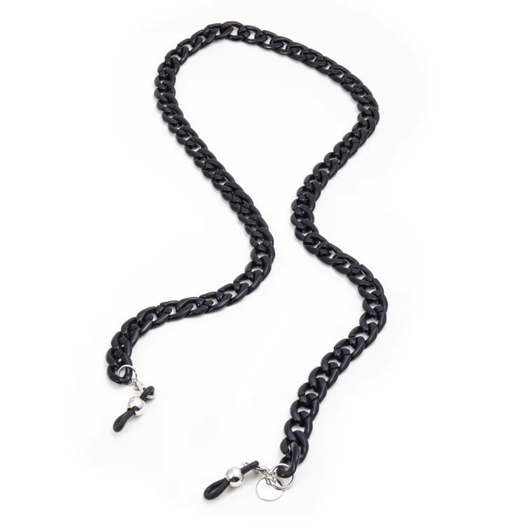 small link black glasses chain
