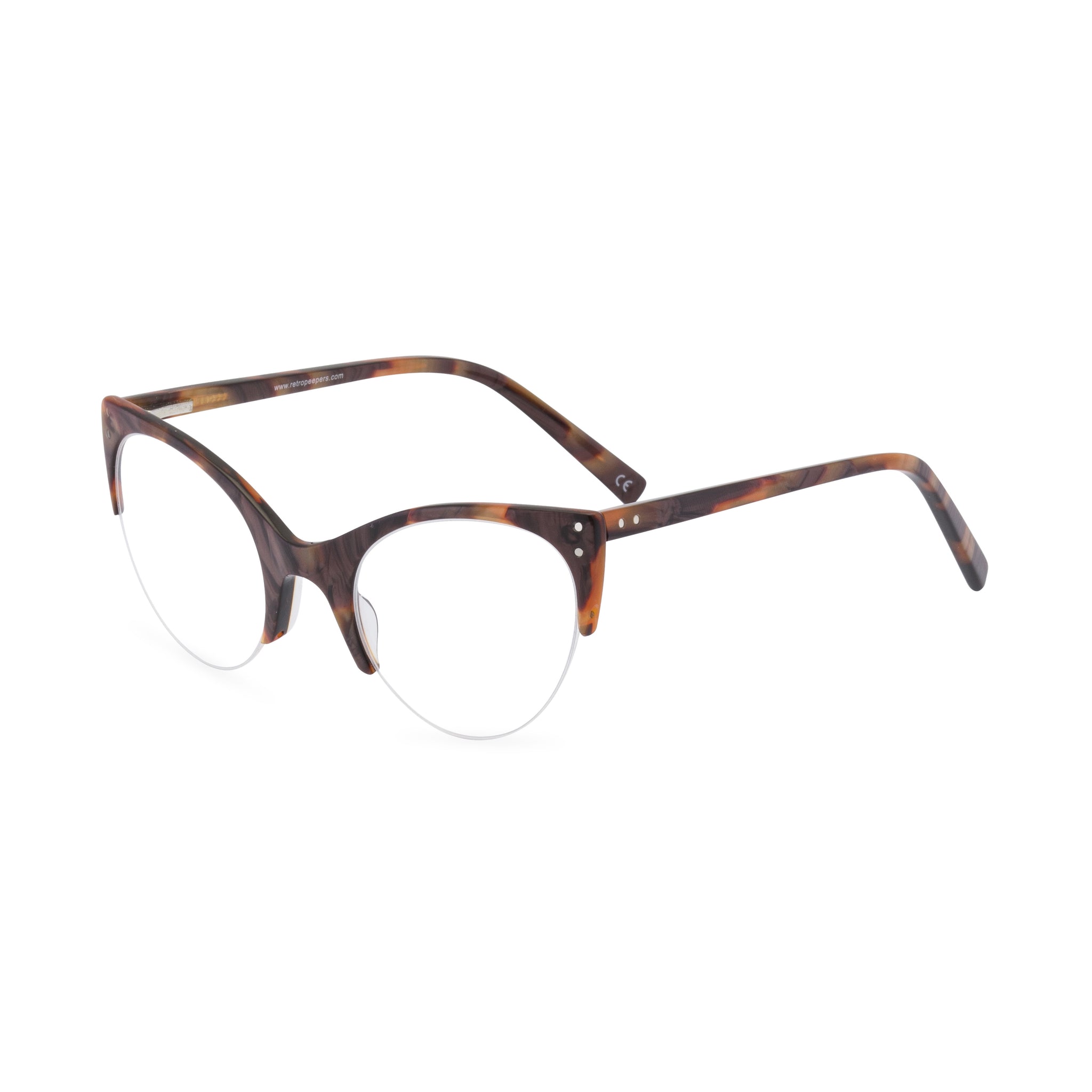 Ella Brown 50s Retro Style Cat Eye Reading Glasses Retropeepers 2760