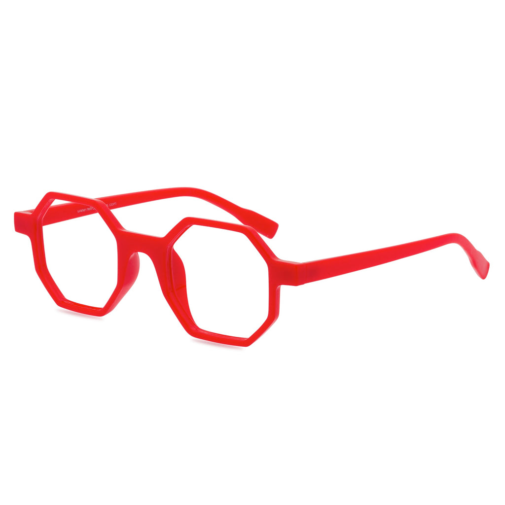 Hexy optical frame red side