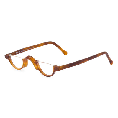 Jazz, vintage style 30s half moon amber glasses– Retropeepers