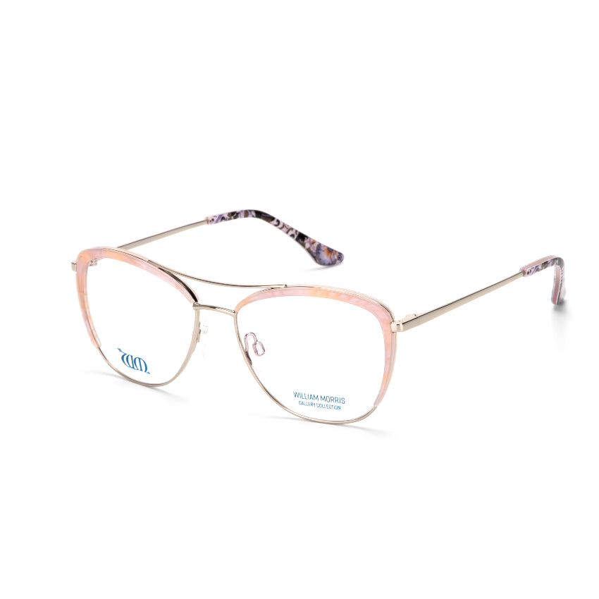 Lodden cateye frame from the William Morris Gallery Collection acetate range. side view