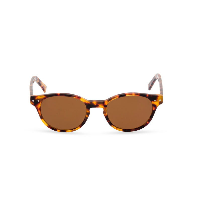 Miller Round Sunglasses - Amber Tortoiseshell / Brown Tint